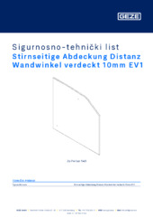 Stirnseitige Abdeckung Distanz Wandwinkel verdeckt 10mm EV1 Sigurnosno-tehnički list HR