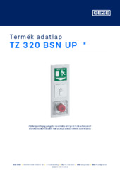 TZ 320 BSN UP  * Termék adatlap HU