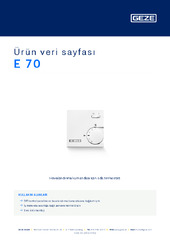 E 70 Ürün veri sayfası TR