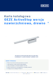 GEZE ActiveStop wersja nawierzchniowa, drewno  * Karta katalogowa PL