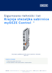 Krajnja stezaljka sabirnice myGEZE Control  * Sigurnosno-tehnički list HR