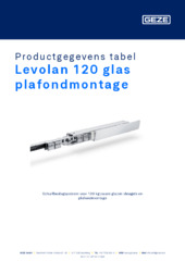 Levolan 120 glas plafondmontage Productgegevens tabel NL