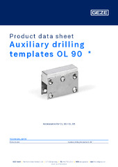 Auxiliary drilling templates OL 90  * Product data sheet EN