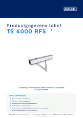 TS 4000 RFS  * Productgegevens tabel NL