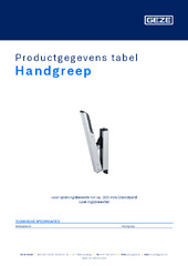 Handgreep Productgegevens tabel NL