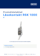 Låsekontakt RSK 1000  * Produktdatablad DA