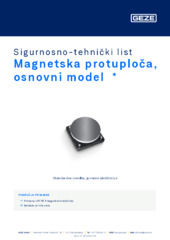 Magnetska protuploča, osnovni model  * Sigurnosno-tehnički list HR