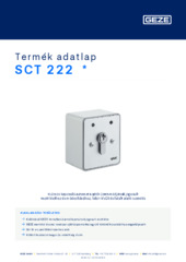 SCT 222  * Termék adatlap HU