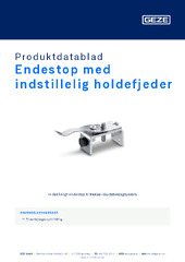 Endestop med indstillelig holdefjeder Produktdatablad DA
