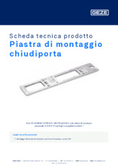 Piastra di montaggio chiudiporta Scheda tecnica prodotto IT