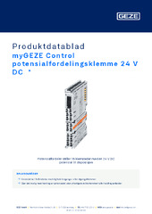myGEZE Control potensialfordelingsklemme 24 V DC  * Produktdatablad NB