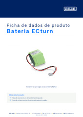 Bateria ECturn Ficha de dados de produto PT