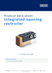 Integrated opening restrictor Product data sheet EN