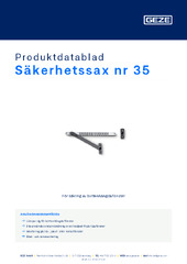 Säkerhetssax nr 35 Produktdatablad SV