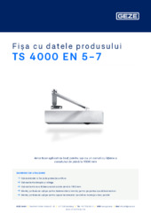 TS 4000 EN 5-7 Fișa cu datele produsului RO