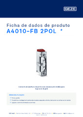 A4010-FB 2POL  * Ficha de dados de produto PT