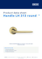 Handle LH 313 round  * Product data sheet EN