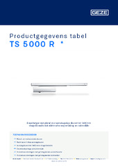 TS 5000 R  * Productgegevens tabel NL