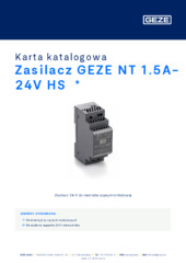 NETZTEIL NT 1.5A-24V HS  * Karta katalogowa PL