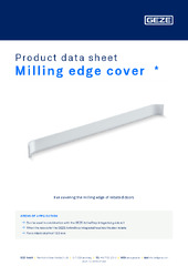 Milling edge cover  * Product data sheet EN