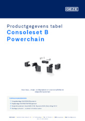 Consoleset B Powerchain Productgegevens tabel NL