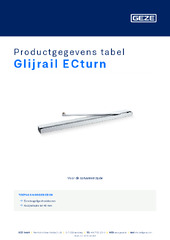 Glijrail ECturn Productgegevens tabel NL