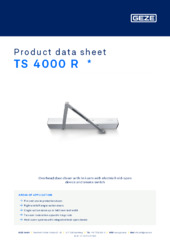 TS 4000 R  * Product data sheet EN