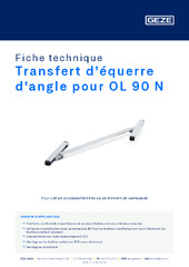 Transfert d'équerre d'angle pour OL 90 N Fiche technique FR