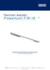 Powerturn F/R-IS  * Паспорт виробу UK