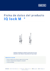 IQ lock M  * Ficha de datos del producto ES