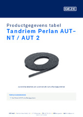 Tandriem Perlan AUT-NT / AUT 2 Productgegevens tabel NL