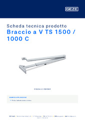 Braccio a V TS 1500 / 1000 C Scheda tecnica prodotto IT