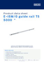 E-ISM/G guide rail TS 5000  * Product data sheet EN