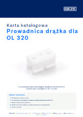 Prowadnica drążka dla OL 320 Karta katalogowa PL