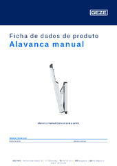 Alavanca manual Ficha de dados de produto PT