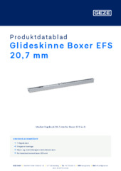 Glideskinne Boxer EFS 20,7 mm  * Produktdatablad DA