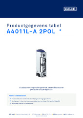 A4011L-A 2POL  * Productgegevens tabel NL