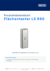 Flächentaster LS 990 Produktdatenblatt DE