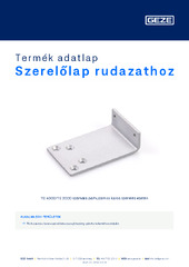 Szerelőlap rudazathoz Termék adatlap HU