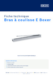 Bras à coulisse E Boxer Fiche technique FR