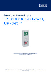 TZ 320 SN Edelstahl, UP-Set  * Produktdatenblatt DE