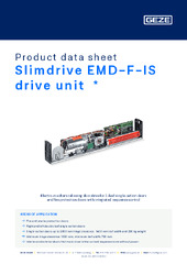 Slimdrive EMD-F-IS drive unit  * Product data sheet EN