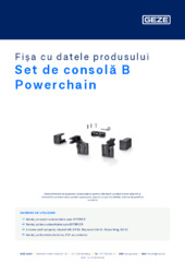 Set de consolă B Powerchain Fișa cu datele produsului RO