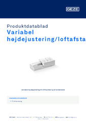 Variabel højdejustering/loftafstand Produktdatablad DA