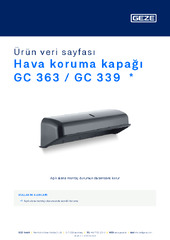 Hava koruma kapağı GC 363 / GC 339  * Ürün veri sayfası TR