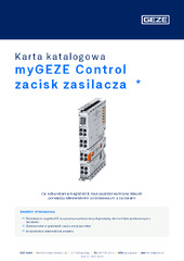myGEZE Control zacisk zasilacza  * Karta katalogowa PL