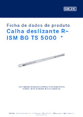 Calha deslizante R-ISM BG TS 5000  * Ficha de dados de produto PT