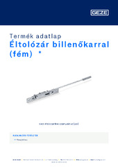 Éltolózár billenőkarral (fém)  * Termék adatlap HU