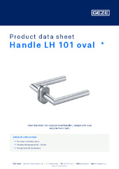 Handle LH 101 oval  * Product data sheet EN