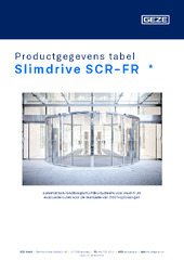 Slimdrive SCR-FR  * Productgegevens tabel NL
